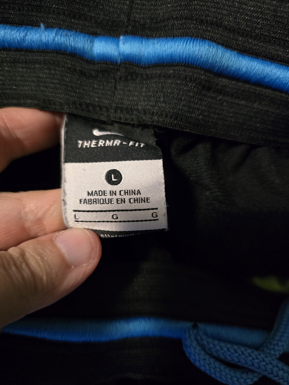 Nike KD Kevin Durant Therma-Fit Basketball Pants Youth Boys Large Black Blue 💖 - Picture 6 of 9
